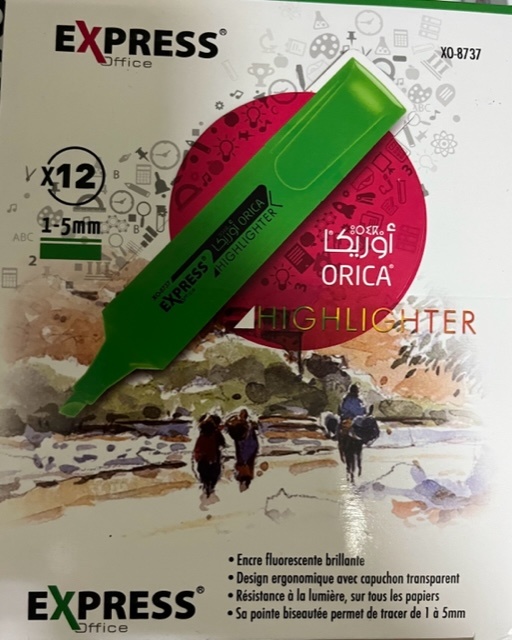 Boite 12 Surligneur XO-8737 Vert Express