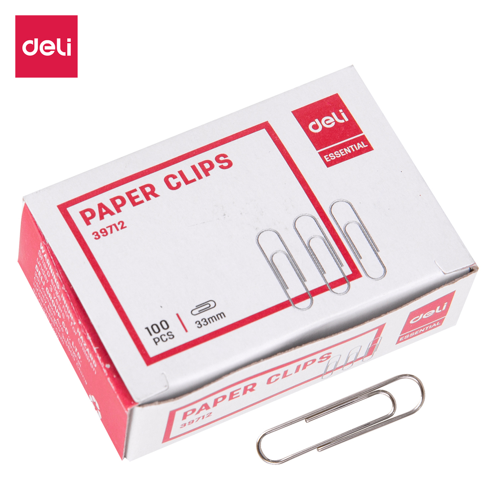 Boite 10 Trombones 33mm E39712 Deli