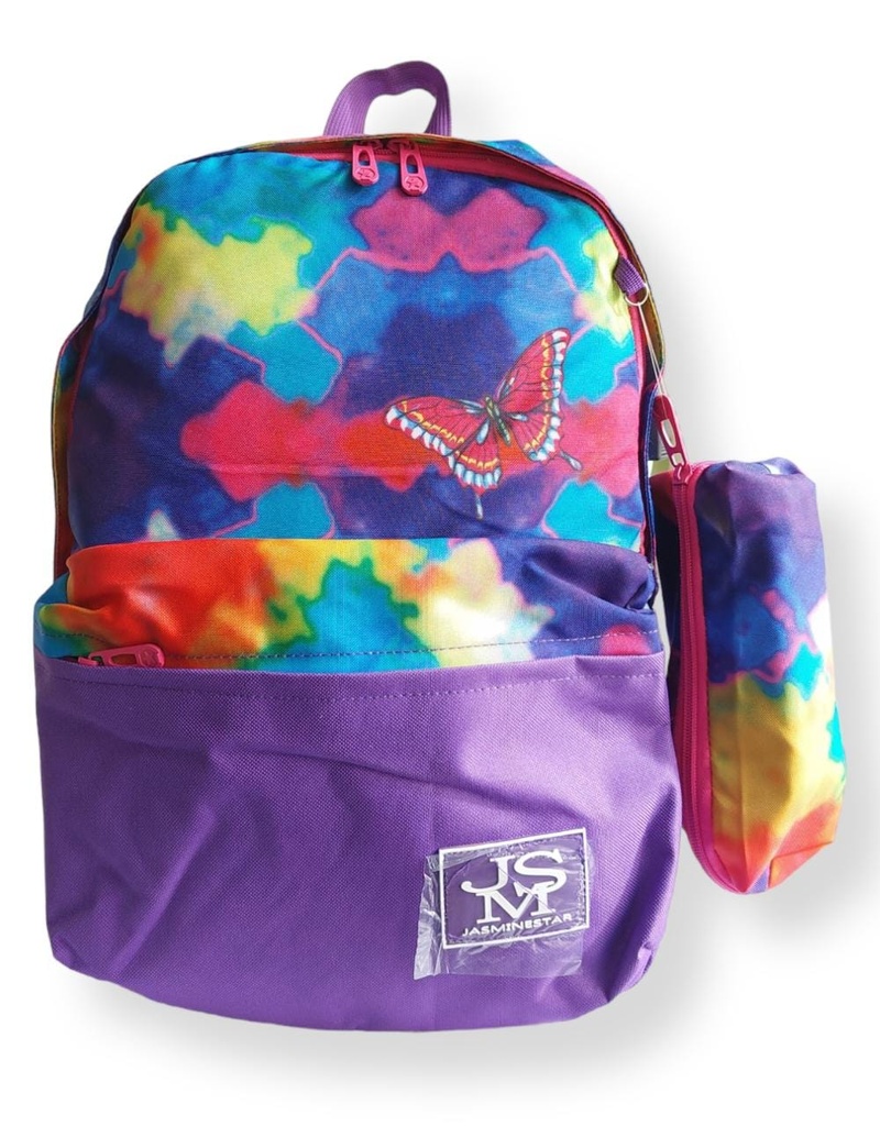 Cartable Violet jasmine star + trousse avec câble pour charge